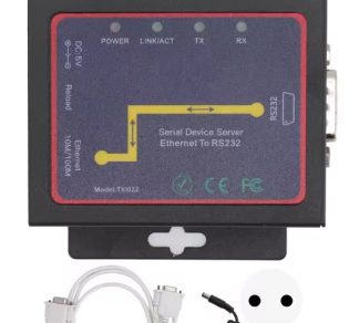 Adaptateur réseau série TXI022 RJ45 vers RS232, transfert bidirectionnel, adaptateur réseau série TCP IP pour Windows et industriel